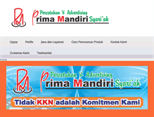 Tablet Screenshot of percetakanprimamandiri.com